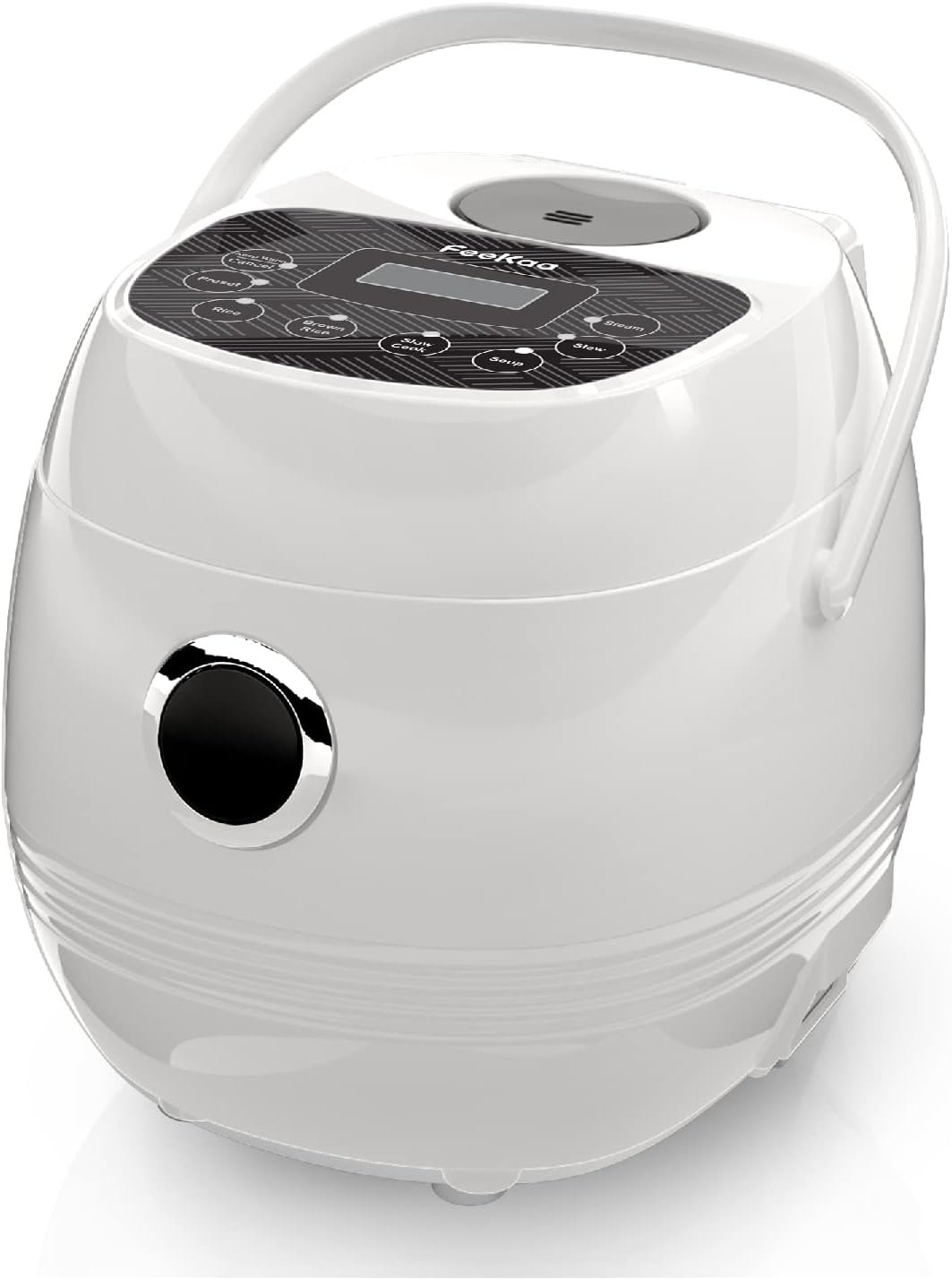 FEEKAA Small Rice Cooker 2 Cup, Mini Japanese Rice Cooker, 6-in-1 Portable Slow Cooker, Travel Rice Maker, Soup Maker, Stew Pot, Keep Warm Delay Timer, White, 1.2L FEEKAA Small Rice Cooker 2 Cup, Mini Japanese Rice Cooker, 6-in-1 Portable Slow Cooker, Travel Rice Maker, Soup Maker, Stew Pot, Keep Warm Delay Timer, White, 1.2L