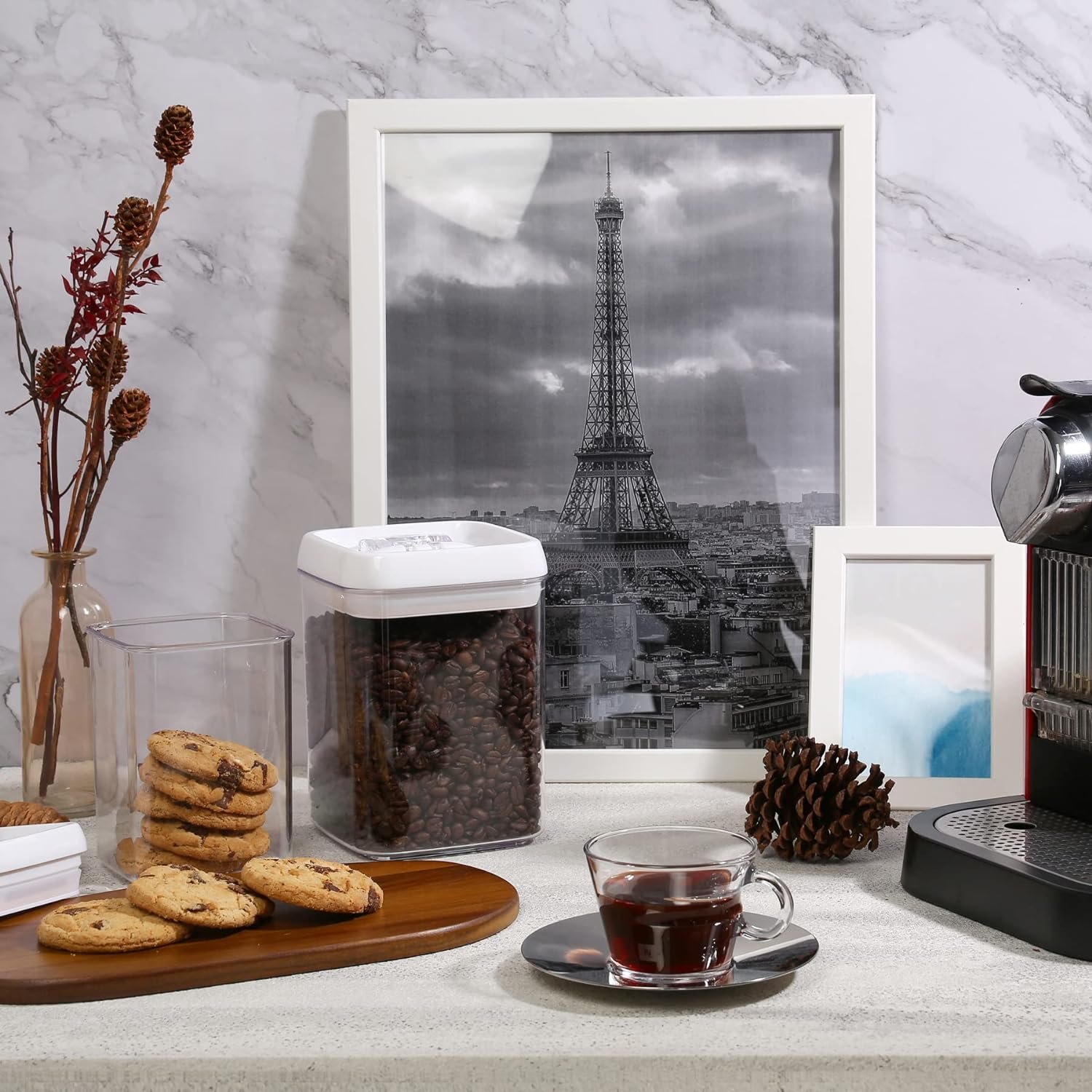 Felli Flip Tite Food Storage Container 4” RECTANGULAR Airtight Lock Lid Stackable, Plastic Clear Canister Fridge Organizer Kitchen Pantry Cupboard Organization Veggie Fruit Snack Tea bag (1.1qt) Felli Flip Tite Food Storage Container 4” RECTANGULAR Airtight Lock Lid Stackable, Plastic Clear Canister Fridge Organizer Kitchen Pantry Cupboard Organization Veggie Fruit Snack Tea bag (1.1qt)