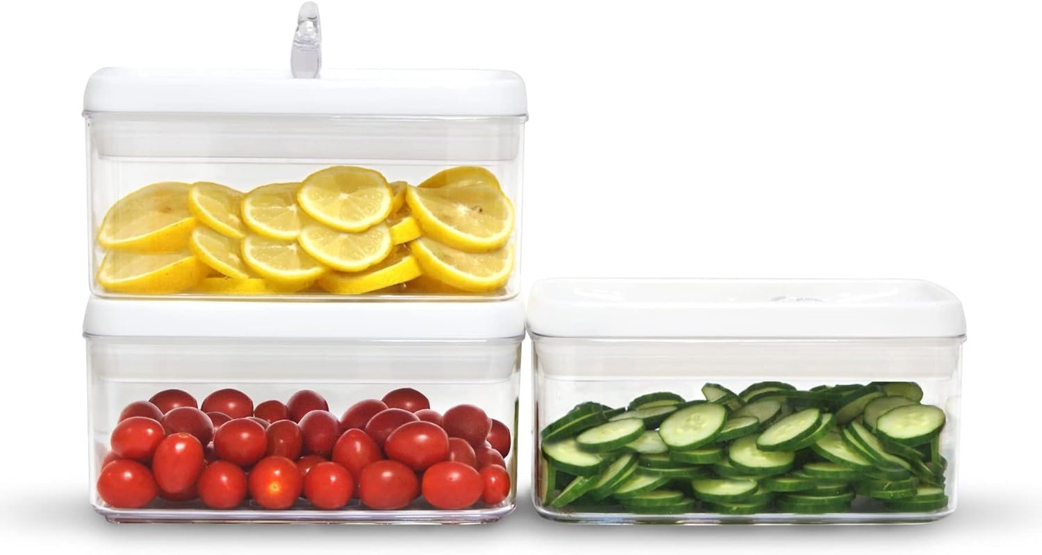 Felli Flip Tite Food Storage Container 4” RECTANGULAR Airtight Lock Lid Stackable, Plastic Clear Canister Fridge Organizer Kitchen Pantry Cupboard Organization Veggie Fruit Snack Tea bag (1.1qt) Felli Flip Tite Food Storage Container 4” RECTANGULAR Airtight Lock Lid Stackable, Plastic Clear Canister Fridge Organizer Kitchen Pantry Cupboard Organization Veggie Fruit Snack Tea bag (1.1qt)