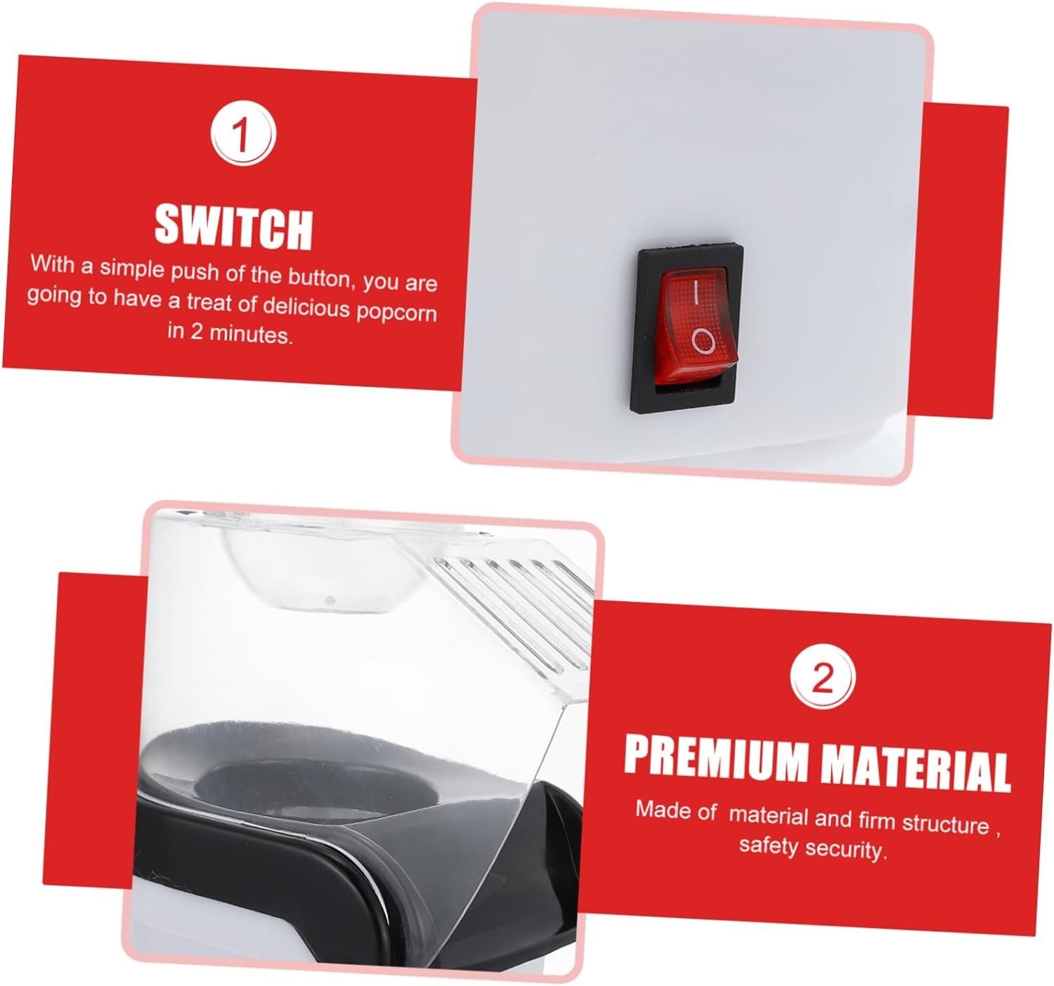 FELTECHELECTR 1 Set Automatic Popcorn Machine Hot Air Popcorn Snack Maker For Kids Popcorn Machine Movie Theater Style Nostalgia Popcorn Maker Small Home Appliances White Pet Child FELTECHELECTR 1 Set Automatic Popcorn Machine Hot Air Popcorn Snack Maker For Kids Popcorn Machine Movie Theater Style Nostalgia Popcorn Maker Small Home Appliances White Pet Child