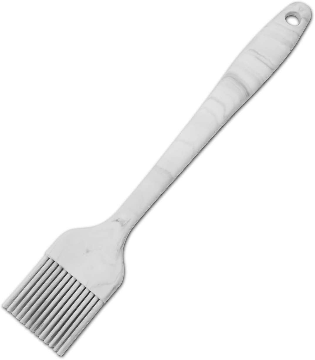 FIVETAS 1.97x9.84Heat Resistant Food Grade Silicone Pastry brush Basting Brush for Cooking,BBQ,Meat,Desserts.Kitchen Brush for Sauce Butter oil.Stainless Steel Core Handle.BPA Free. Marbling.