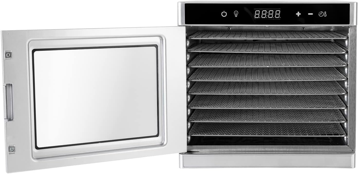 Food Dehydrator 20 Trays, 304 Stainless Steel Dehydrator Machine 1700W Electric Dryer Machine with 24H Adjustable Digital Timer and 84ºF-194ºF Temp Control for Fruit, Vegetables, Meat, Pet Treats Food Dehydrator 20 Trays, 304 Stainless Steel Dehydrator Machine 1700W Electric Dryer Machine with 24H Adjustable Digital Timer and 84ºF-194ºF Temp Control for Fruit, Vegetables, Meat, Pet Treats