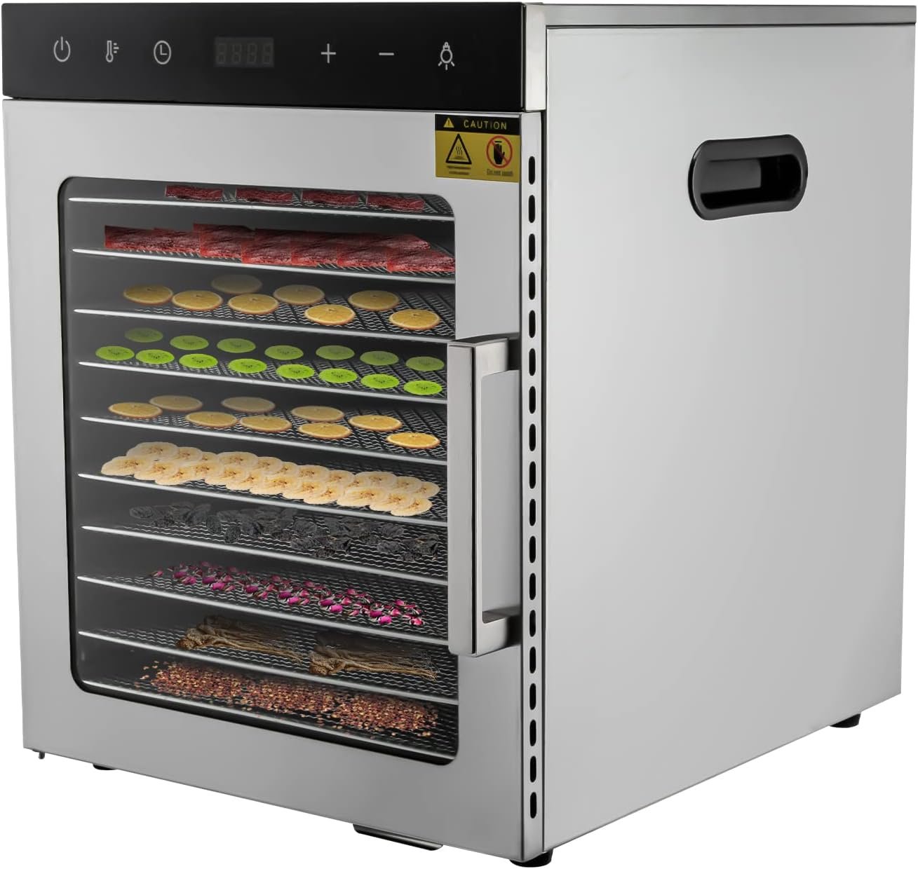 food-dehydrator-machineelectric-food-dehydrator-dryer-machine-digital-temperature-control-timer10-tray-stainless-fruit-m - Cooking Appliance World
