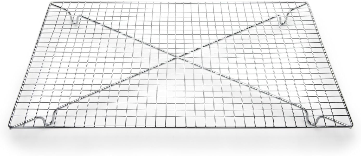 Fox Run Rectangular Cooling Rack, Iron/Chrome, 18-Inch x 12.5-Inch, Metallic Fox Run Rectangular Cooling Rack, Iron/Chrome, 18-Inch x 12.5-Inch, Metallic