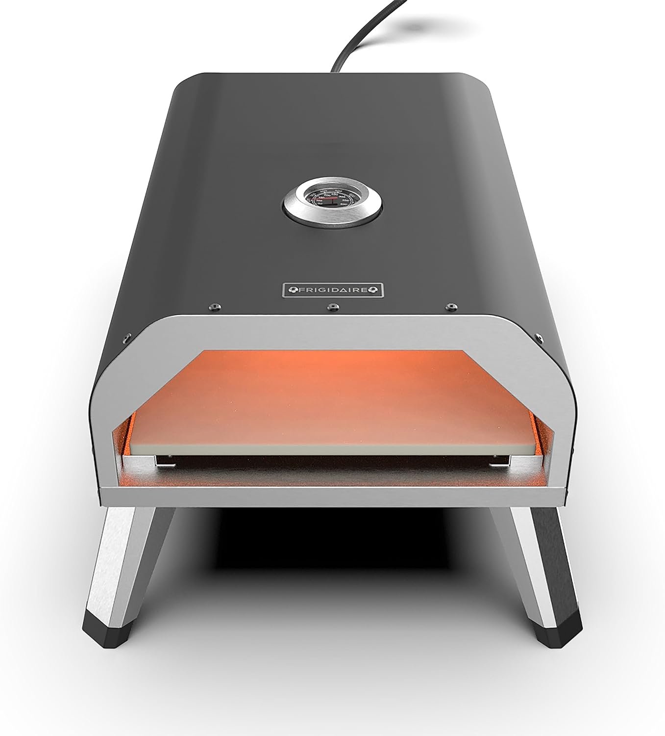 FRIGIDAIRE Gas Powered Outdoor Pizza Oven – Portable and makes Authentic Stone Baked Pizzas, Perfect for Any Outdoor Countertop, Includes Pizza Stone, Gas Regulator and Hose
