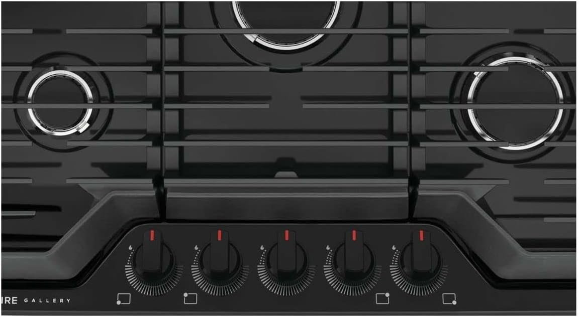 Frigidaire GCCG3048A 30 Inch Wide 5 Burner Gas Cooktop with Quick Boil Burner - Black Frigidaire GCCG3048A 30 Inch Wide 5 Burner Gas Cooktop with Quick Boil Burner - Black