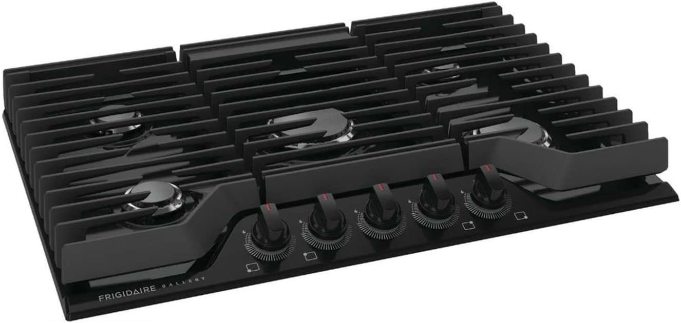 Frigidaire GCCG3048A 30 Inch Wide 5 Burner Gas Cooktop with Quick Boil Burner - Black Frigidaire GCCG3048A 30 Inch Wide 5 Burner Gas Cooktop with Quick Boil Burner - Black