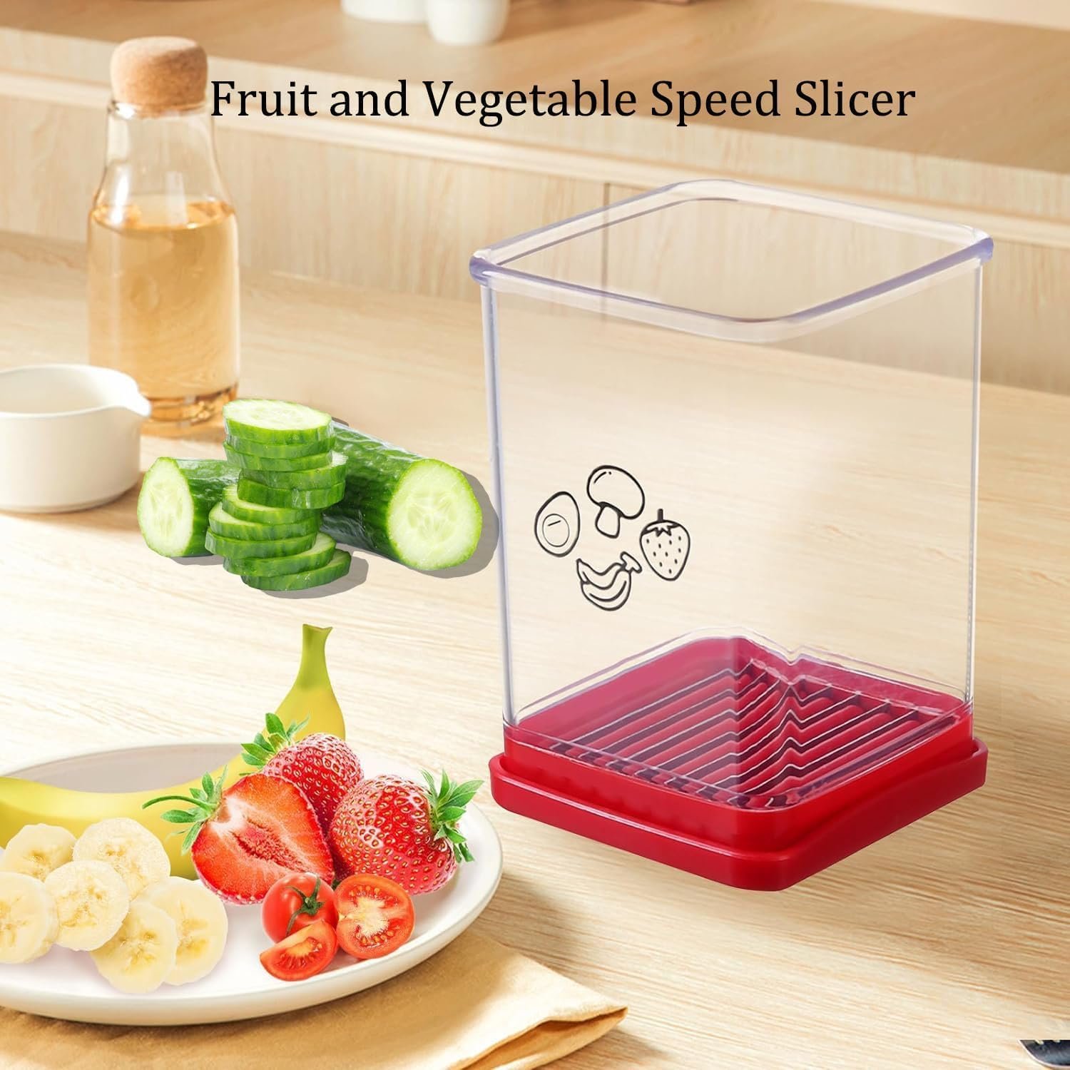 Fruit and vegetable fast slicer，fruit slicer，cup cutter for fruits，2024 New Cup Slicer,Stainless Steel Strawberry Cutter，Stainless Steel Fruit Slicer Cup Egg Slicer, Quickly Making Soft Fruits.