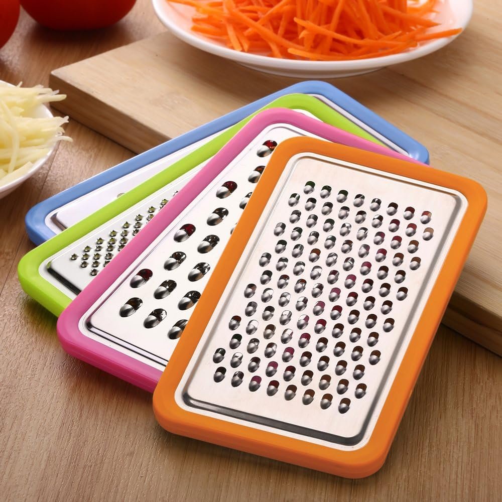 Fruit Vegetable Slicers Set with Orange Peelers, FineGood 4 Packs Multi-Functional Spiralizer Dicer Cutter Chopper Grater with Container for Kitchen, with 5 Citrus Skin Removers