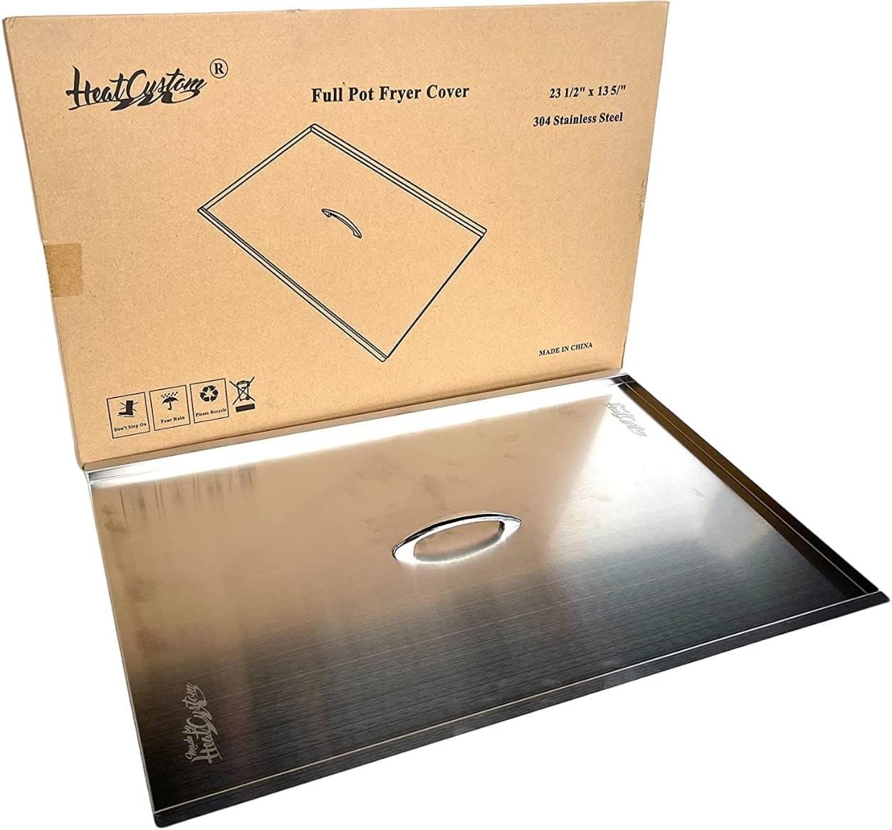 Fryer Cover Stainless Steel 40-50 lbs -23 1/2 L x 13 1/2 W x 1/2 D