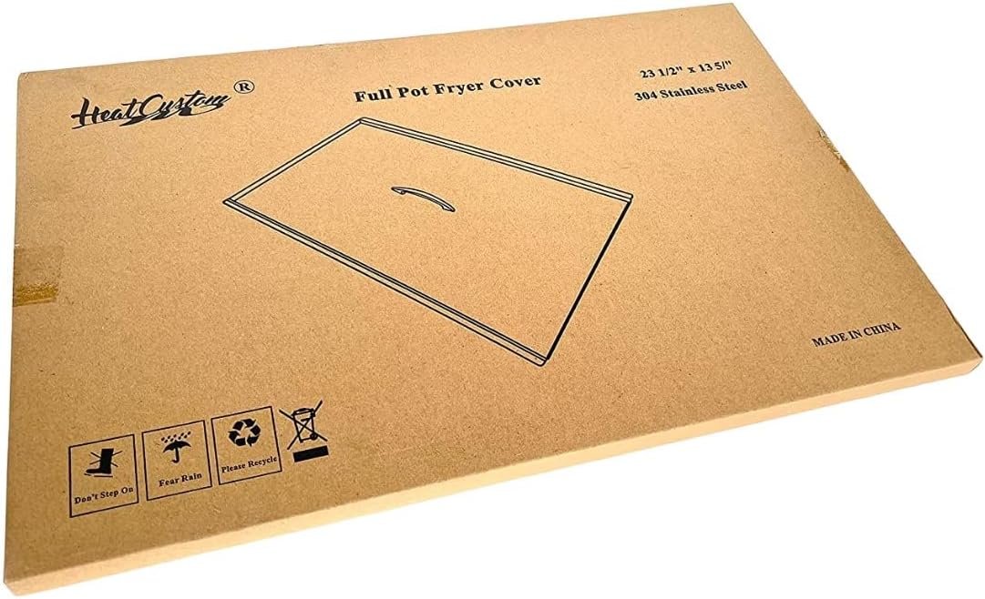 Fryer Cover Stainless Steel 40-50 lbs -23 1/2 L x 13 1/2 W x 1/2 D