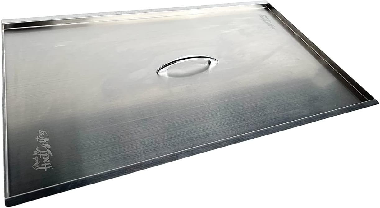 Fryer Cover Stainless Steel 40-50 lbs -23 1/2 L x 13 1/2 W x 1/2 D