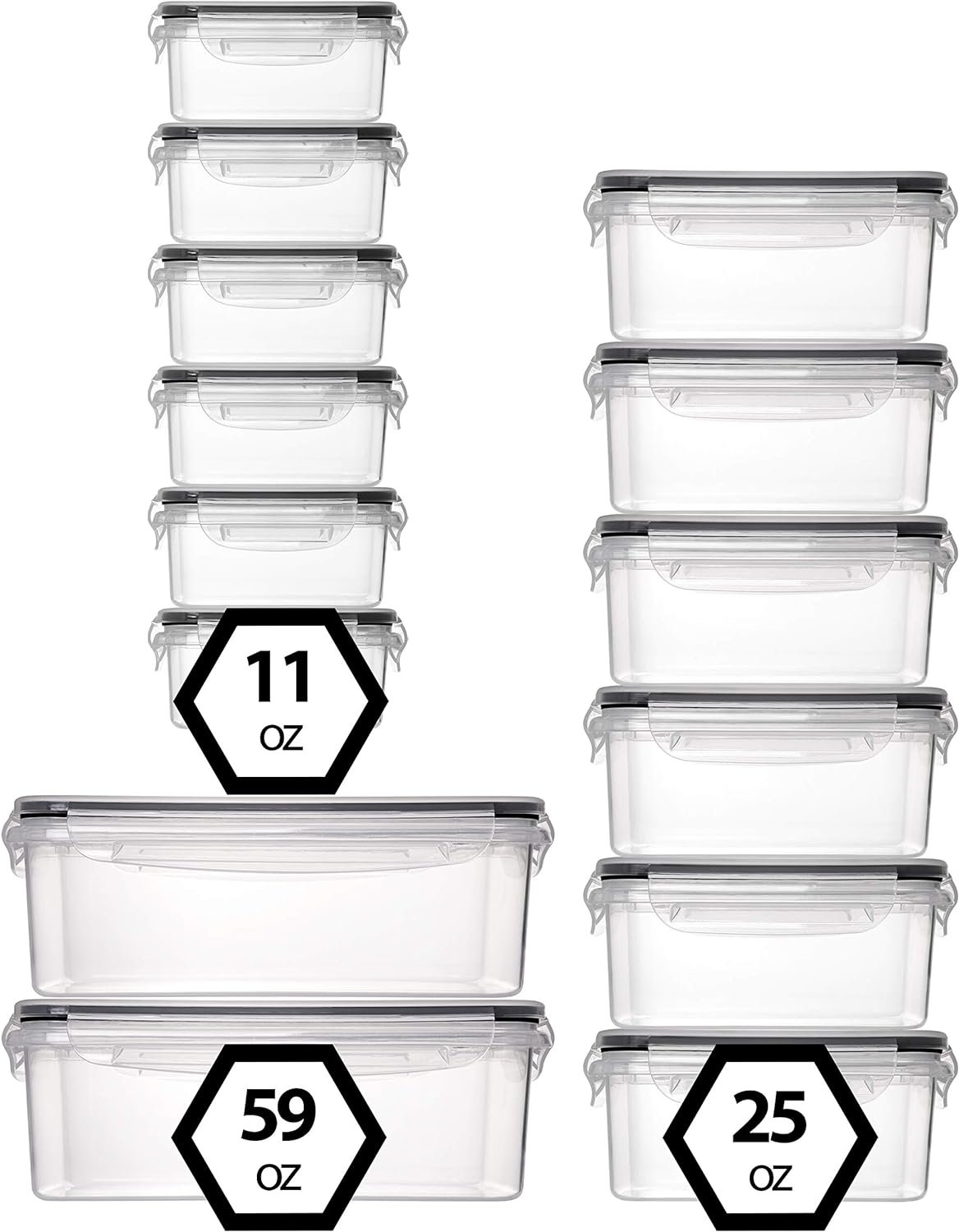 fullstar 28 PCS Plastic Food Storage Containers with Lids (14 Containers  14 Lids), Leakproof BPA-Free Containers for Kitchen Organization, Meal Prep, Reusable Lunch Container - (Pack of 28) fullstar 28 PCS Plastic Food Storage Containers with Lids (14 Containers  14 Lids), Leakproof BPA-Free Containers for Kitchen Organization, Meal Prep, Reusable Lunch Container - (Pack of 28)