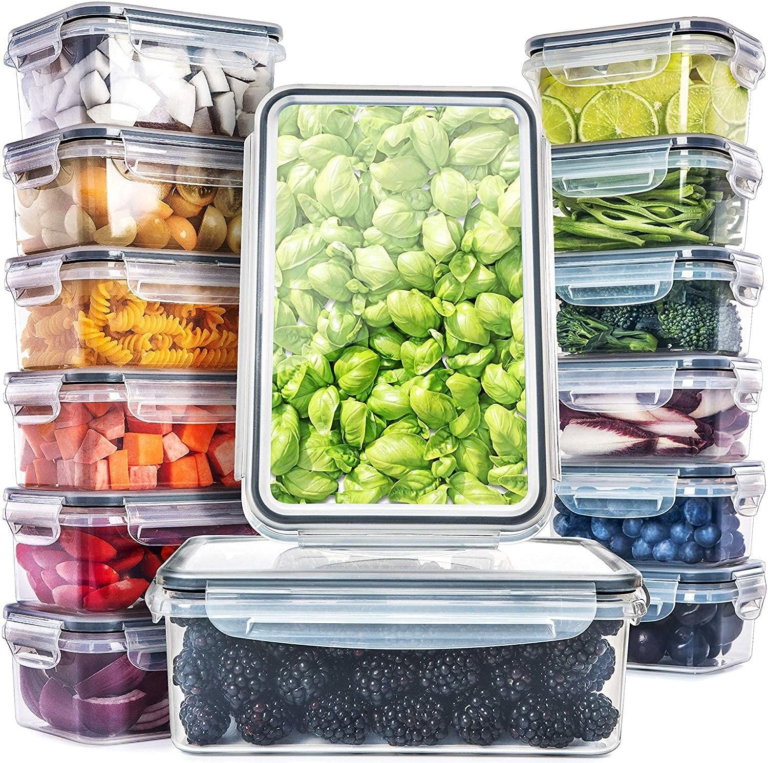 fullstar 28 PCS Plastic Food Storage Containers with Lids (14 Containers  14 Lids), Leakproof BPA-Free Containers for Kitchen Organization, Meal Prep, Reusable Lunch Container - (Pack of 28) fullstar 28 PCS Plastic Food Storage Containers with Lids (14 Containers  14 Lids), Leakproof BPA-Free Containers for Kitchen Organization, Meal Prep, Reusable Lunch Container - (Pack of 28)