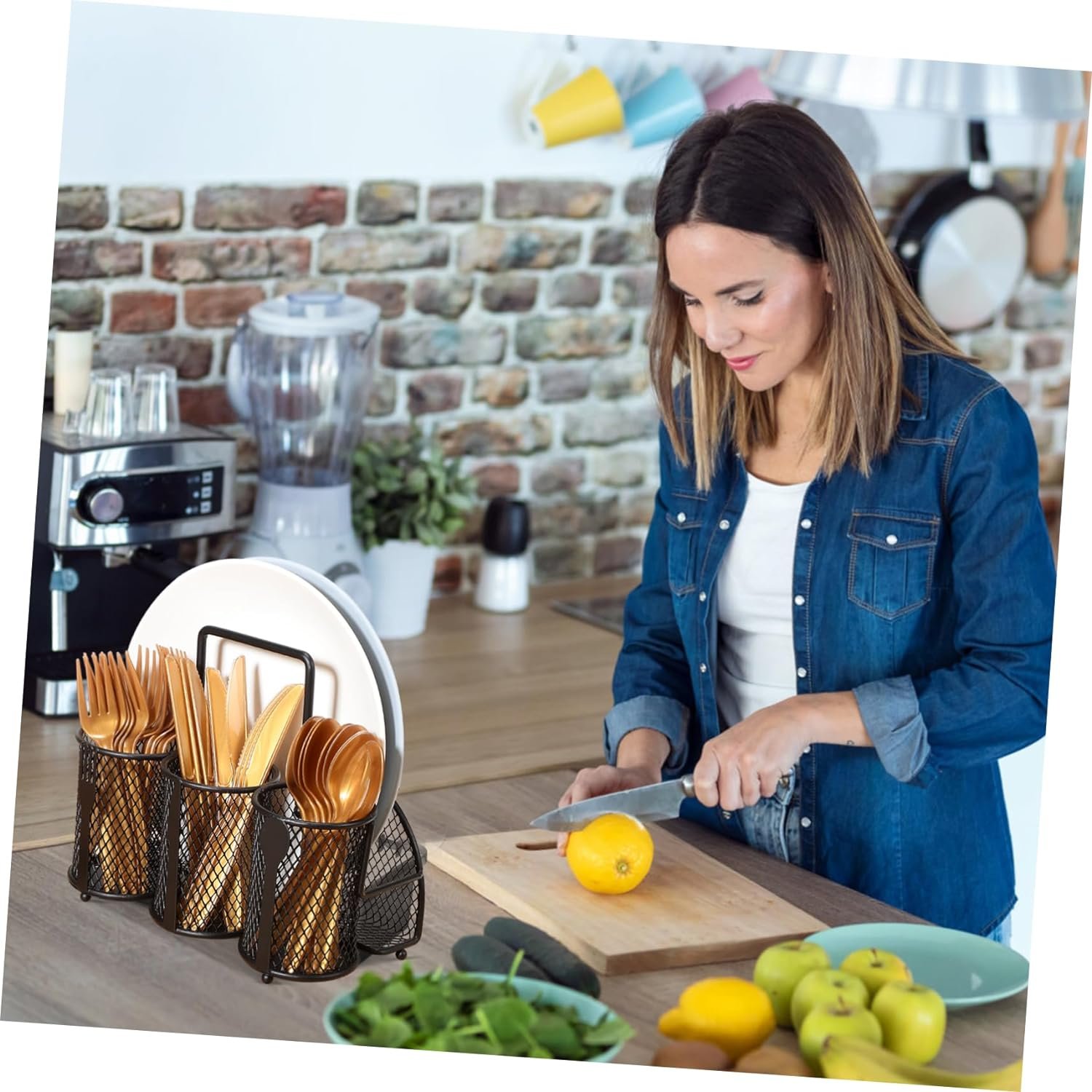 FUOYLOO silverware thing small Kitchen Gadget Metal tableware Cutlery Basket dining table chopsticks basket container iron drying rack outdoor Cooking Utensil Canister Organizer FUOYLOO silverware thing small Kitchen Gadget Metal tableware Cutlery Basket dining table chopsticks basket container iron drying rack outdoor Cooking Utensil Canister Organizer