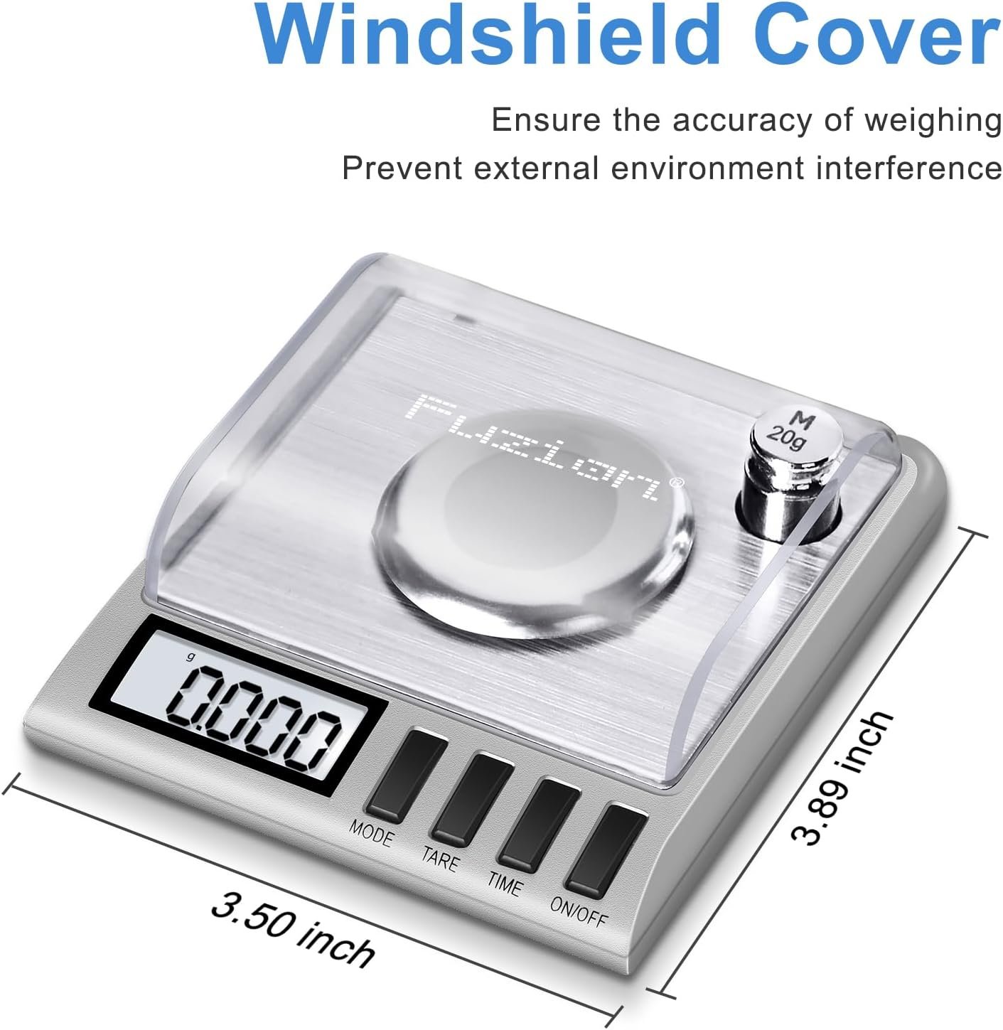 Fuzion Milligram Scale, 50g/0.001g Digital Milligram Scale with Calibration Weights, Jewelry and Gem Scale, Mg Scale for Powder Medicine, Reloading, Includes Scoop, Powder Pan and Tweezers