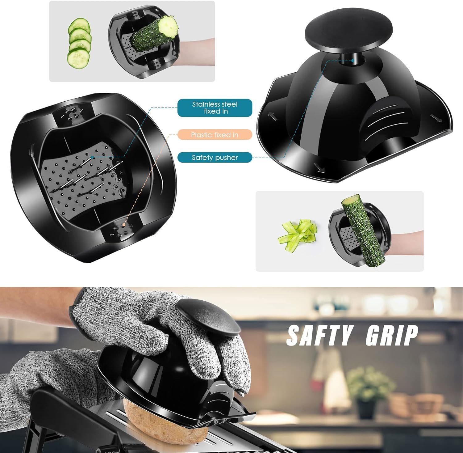 Gadhra Mandoline Food Slicer for Kitchen, Vegetable Slicer Fruit Cutter, Adjustable Stainless Steel for Potato Tomato Onion Cheese French Fry Chopper Julienne Slicer with Cut Resistant Gloves Gadhra Mandoline Food Slicer for Kitchen, Vegetable Slicer Fruit Cutter, Adjustable Stainless Steel for Potato Tomato Onion Cheese French Fry Chopper Julienne Slicer with Cut Resistant Gloves