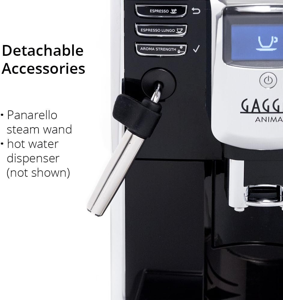 Gaggia Anima Coffee and Espresso Machine, Includes Steam Wand for Manual Frothing for Lattes and Cappuccinos with Programmable Options,Black Gaggia Anima Coffee and Espresso Machine, Includes Steam Wand for Manual Frothing for Lattes and Cappuccinos with Programmable Options,Black