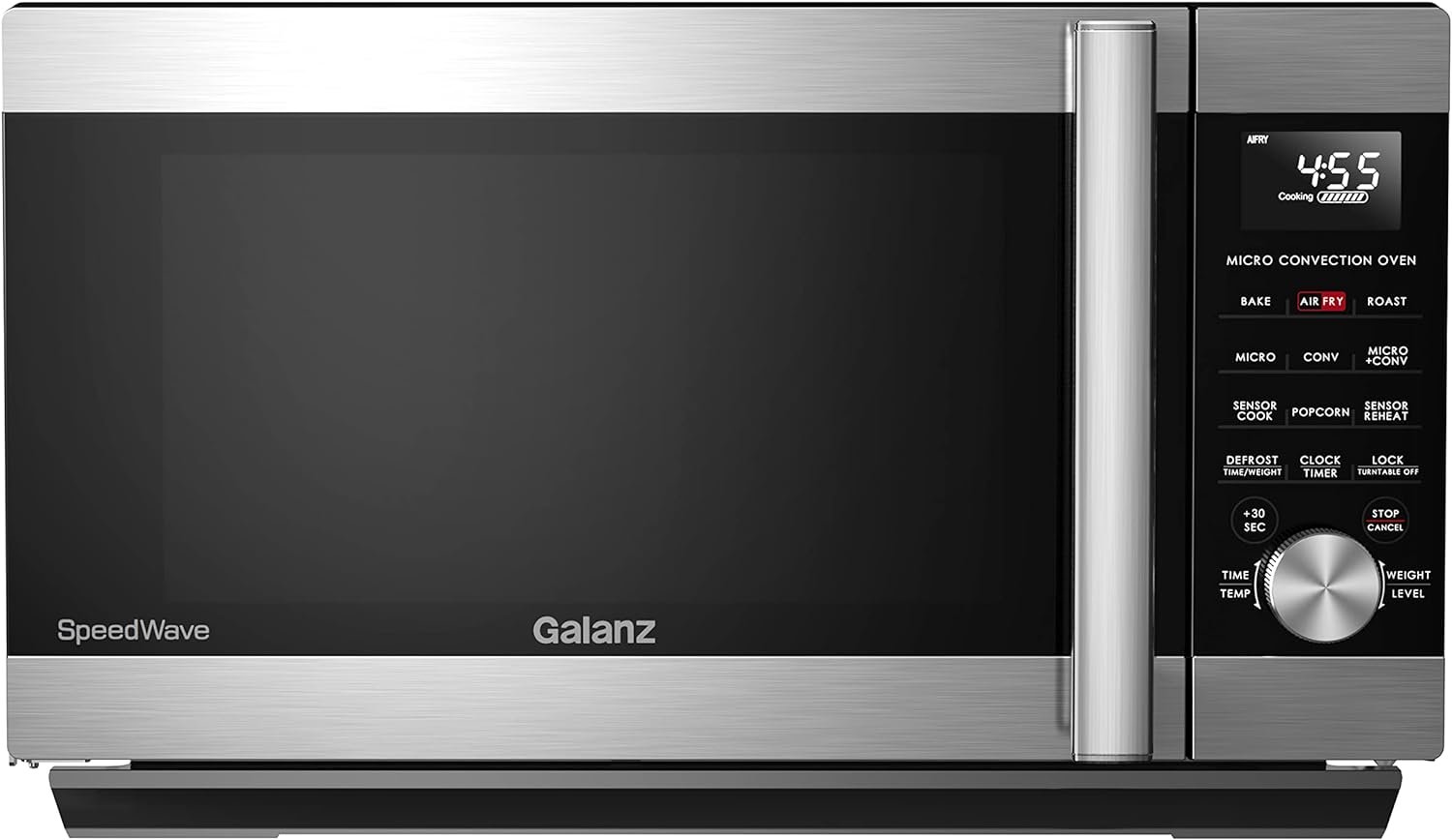Galanz GSWWA16S1SA10 3-in-1 SpeedWave with TotalFry 360, Microwave, Air Fryer, Convection Oven with Combi-Speed Cooking, 1.6 Cu.Ft/ 1000W, Stainless Steel Galanz GSWWA16S1SA10 3-in-1 SpeedWave with TotalFry 360, Microwave, Air Fryer, Convection Oven with Combi-Speed Cooking, 1.6 Cu.Ft/ 1000W, Stainless Steel