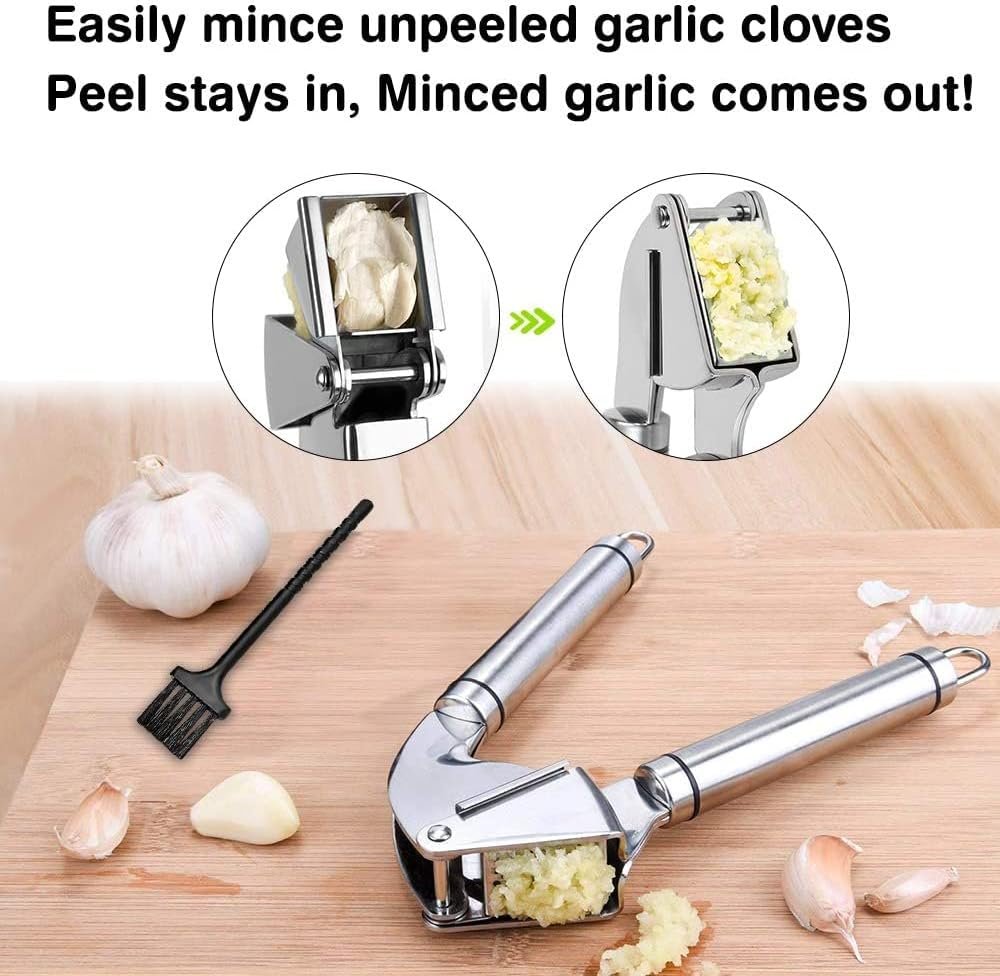 Garlic Press and Peelers Kit, Aifort Stainless Steel Mincer and Silicone Tube Roller