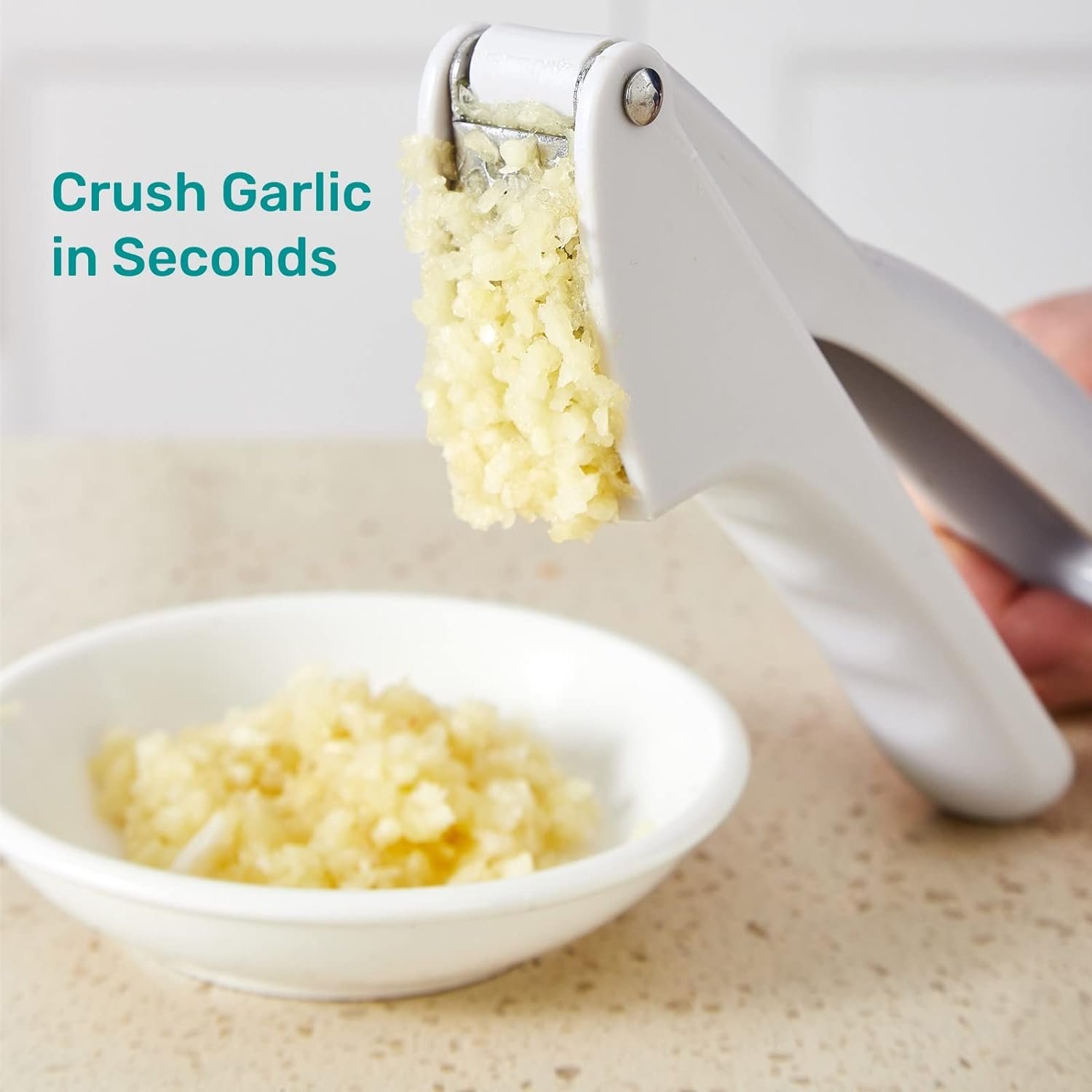 Garlic Press, Kitchen Garlic Mincer Slicer or Squeezer with Ergonomic handle, Professional Ginger Crusher with Good Grip, Easy to Clean and Squeeze, Dishwasher Safe, BPA Free, Heavy Duty Garlic Press, Kitchen Garlic Mincer Slicer or Squeezer with Ergonomic handle, Professional Ginger Crusher with Good Grip, Easy to Clean and Squeeze, Dishwasher Safe, BPA Free, Heavy Duty