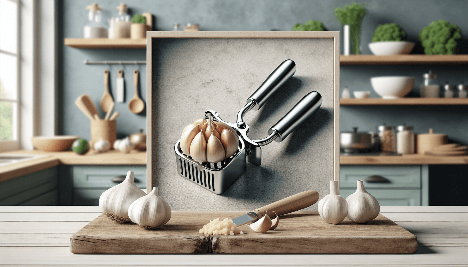 Garlic Press Stainless Steel Garlic Crusher Kitchen Kit With Plastic Handle. Garlic Press Stainless Steel Garlic Crusher Kitchen Kit With Plastic Handle.