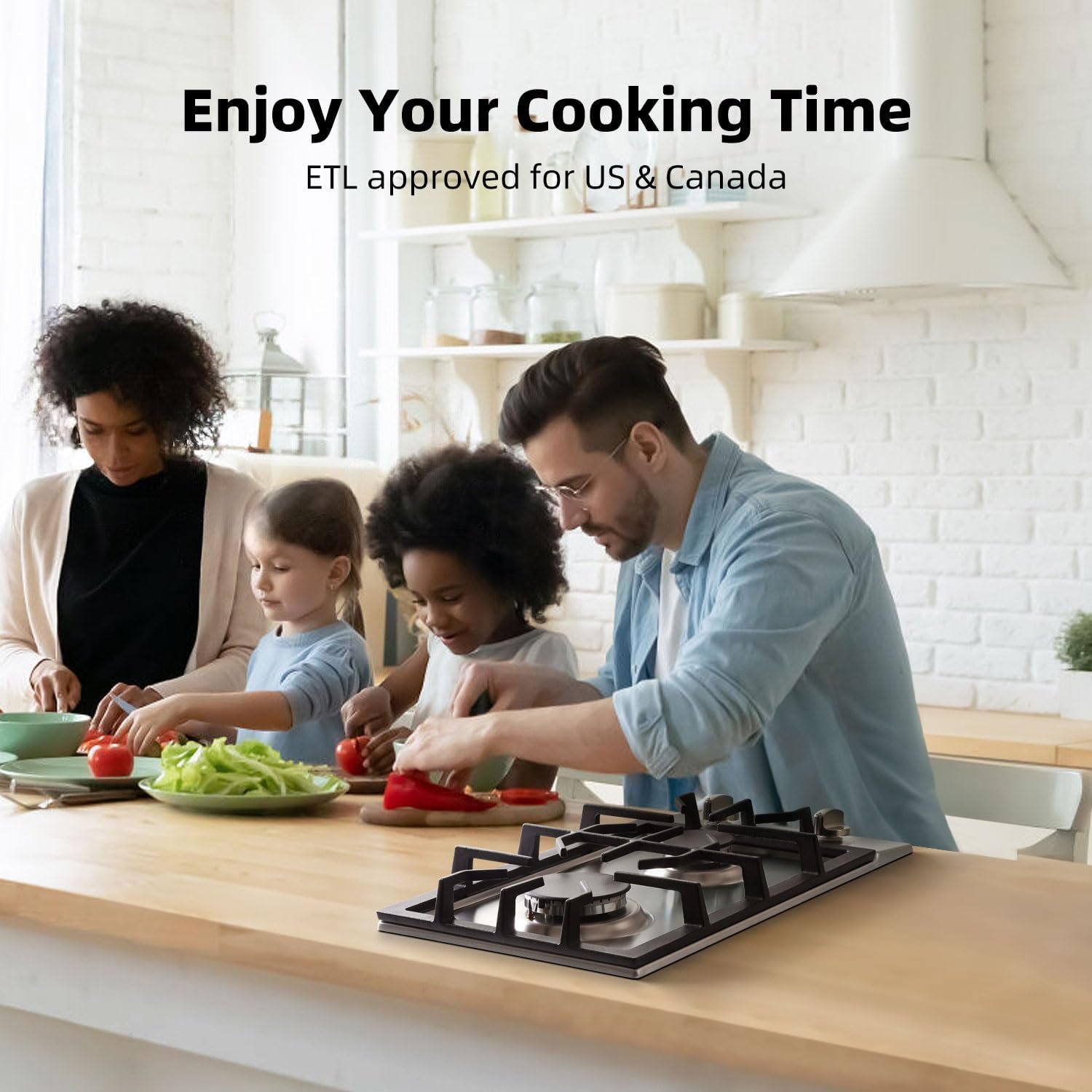 GASLAND Chef 12 Inch Gas Cooktop 2 Burners GH30SFA Built-in Propane Stainless Steel Stove Top with Thermocouple Protection, LPG/NG Convertible Dual Fuel Natural Gas Hob, Stainless Steel GASLAND Chef 12 Inch Gas Cooktop 2 Burners GH30SFA Built-in Propane Stainless Steel Stove Top with Thermocouple Protection, LPG/NG Convertible Dual Fuel Natural Gas Hob, Stainless Steel