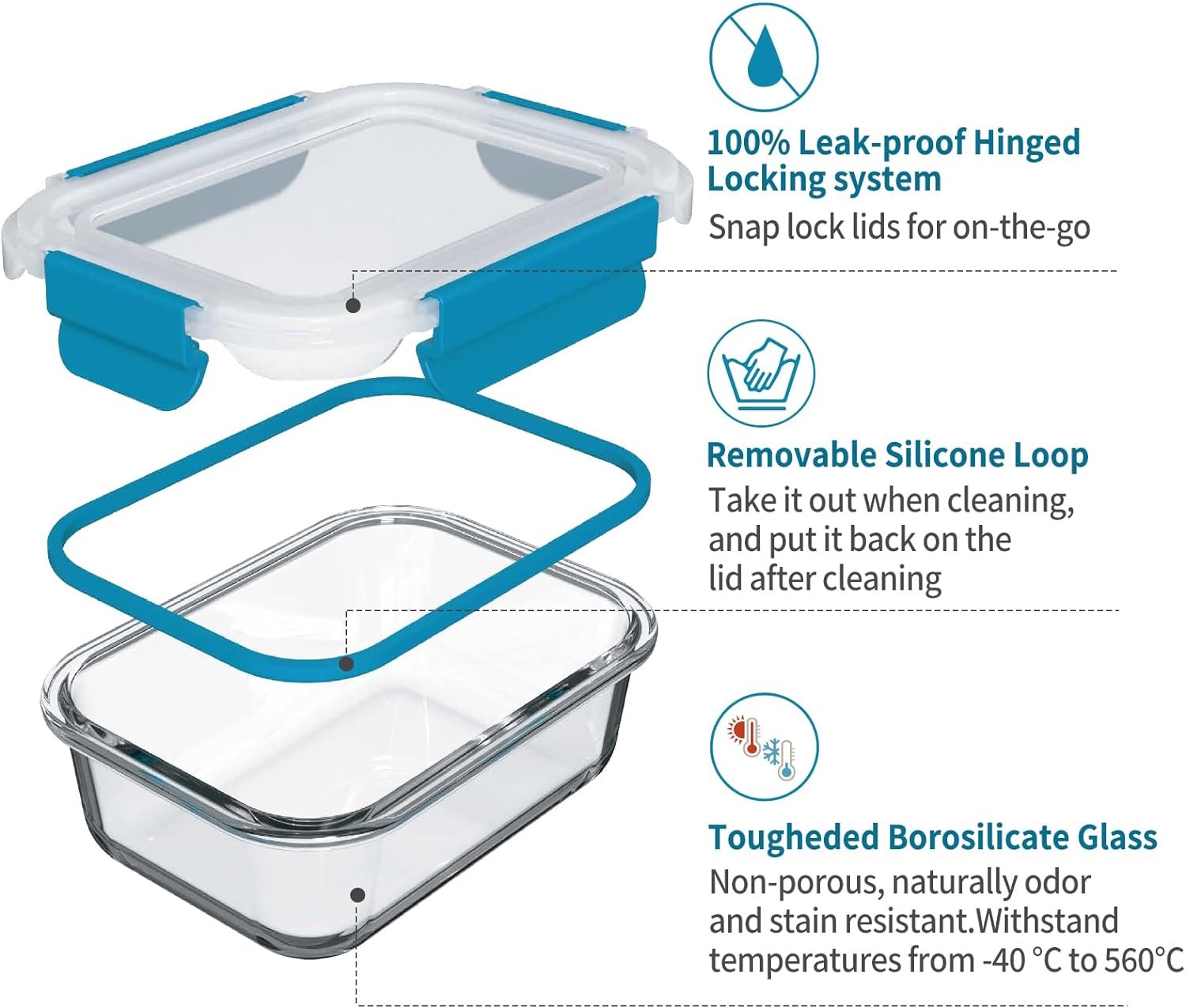 GC GENICOOK Glass Food Storage Containers with Lids-Glass Meal Prep Containers/Bento Box/Freezer Safe-Glass Lunch Box for Kitchen,Leak-Proof,Stackable,Large Capacity, BPA Free GC GENICOOK Glass Food Storage Containers with Lids-Glass Meal Prep Containers/Bento Box/Freezer Safe-Glass Lunch Box for Kitchen,Leak-Proof,Stackable,Large Capacity, BPA Free