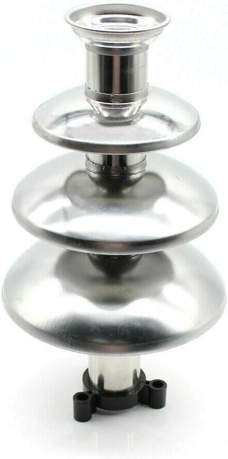 Gdrasuya10 4-Tier Chocolate Fondue Fountain, Stainless Steel Electric Chocolate Warmer Dip Fountain Party Fondue Melting Fountain