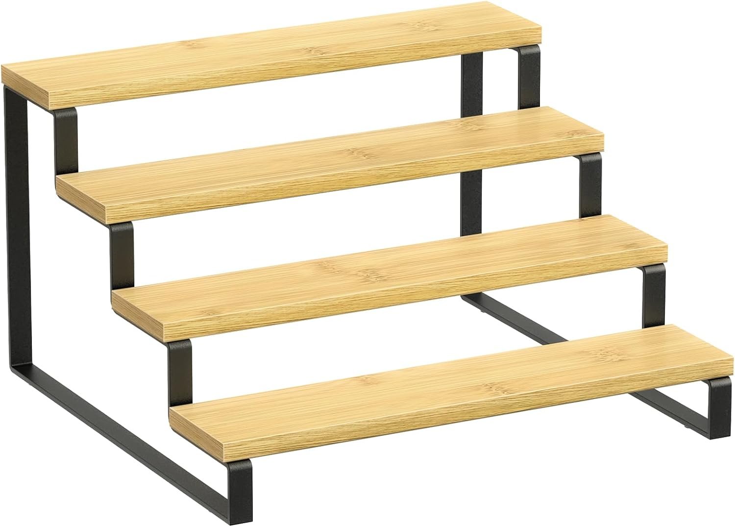 Giikin 3-Tier Spice Rack, 13.8 Inch Wood Step Shelf Countertop Spice Storage Holder, Kitchen Pantry Cabinet Organizer Cupboard for Spice Bottles, Jars, Seasonings, Baking Supplies, Metal Frame Giikin 3-Tier Spice Rack, 13.8 Inch Wood Step Shelf Countertop Spice Storage Holder, Kitchen Pantry Cabinet Organizer Cupboard for Spice Bottles, Jars, Seasonings, Baking Supplies, Metal Frame