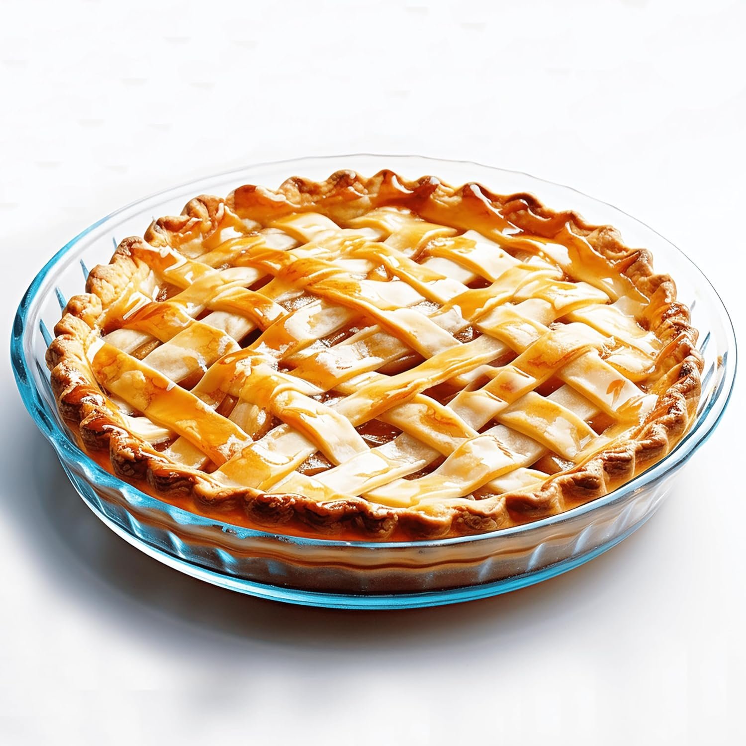Glass Pie Pan for Baking - 10 Pie Dish Oven Pie Plates- Perfect for Pies, Quiches and Casseroles Roasting Pan for Oven