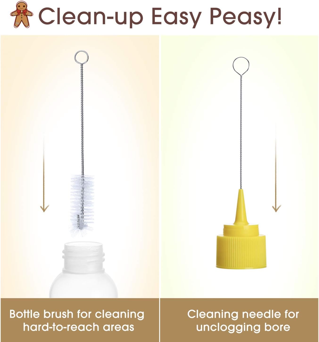 GOLOHO Cookie Icing Bottles, 6 Squeeze Applicator Bottles, 2 each (1, 2 and 4 ounces), Royal Icing Tools, Cake Sugar Cookie Decorating Supplies, Food Coloring, Frosting, Pancake Arts and Crafts Kit GOLOHO Cookie Icing Bottles, 6 Squeeze Applicator Bottles, 2 each (1, 2 and 4 ounces), Royal Icing Tools, Cake Sugar Cookie Decorating Supplies, Food Coloring, Frosting, Pancake Arts and Crafts Kit