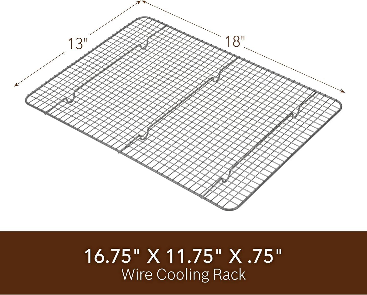 GoodCook Sweet Creations Nonstick Wire Cooling Rack, 16.75 x 11.75 x 0.75