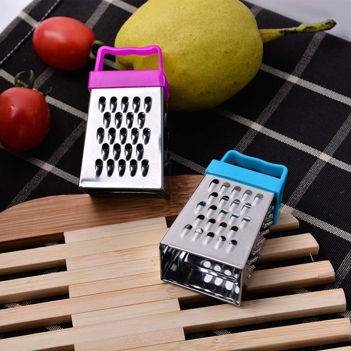 GOODFEER Mini Cheese Grater, 3 Pieces Stainless Steel Small Box Graters For Kitchen Slicer Cheese/Ginger/Vegetable,Pack of 3