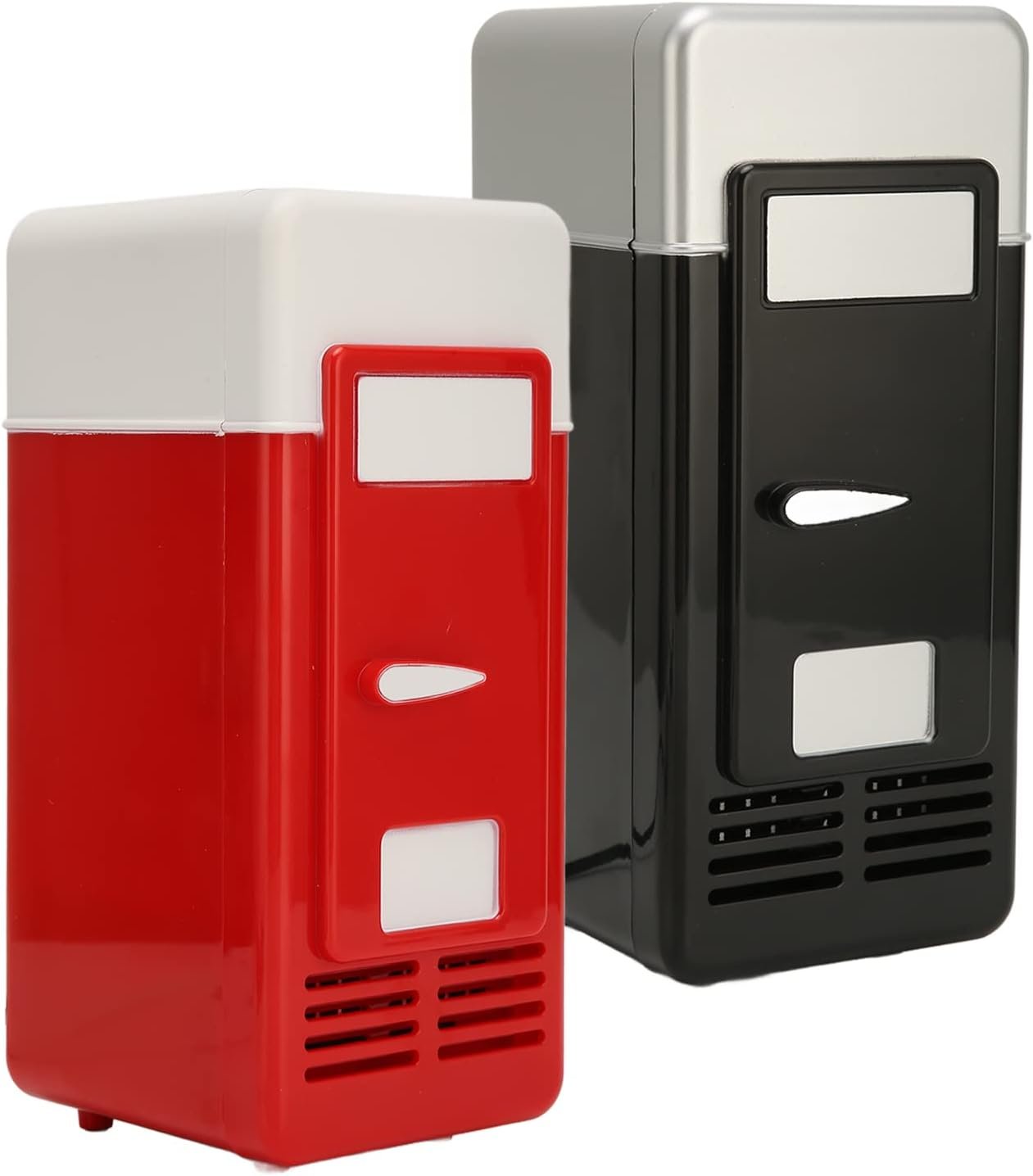 GOWENIC Mini Fridge for Bedroom, Portable Low Noise USB Fridge Cooler Single Can Car Refrigerator for Skincare, Beverage, Food, Cosmetics, Home, Dorm, Office and Car (Black)