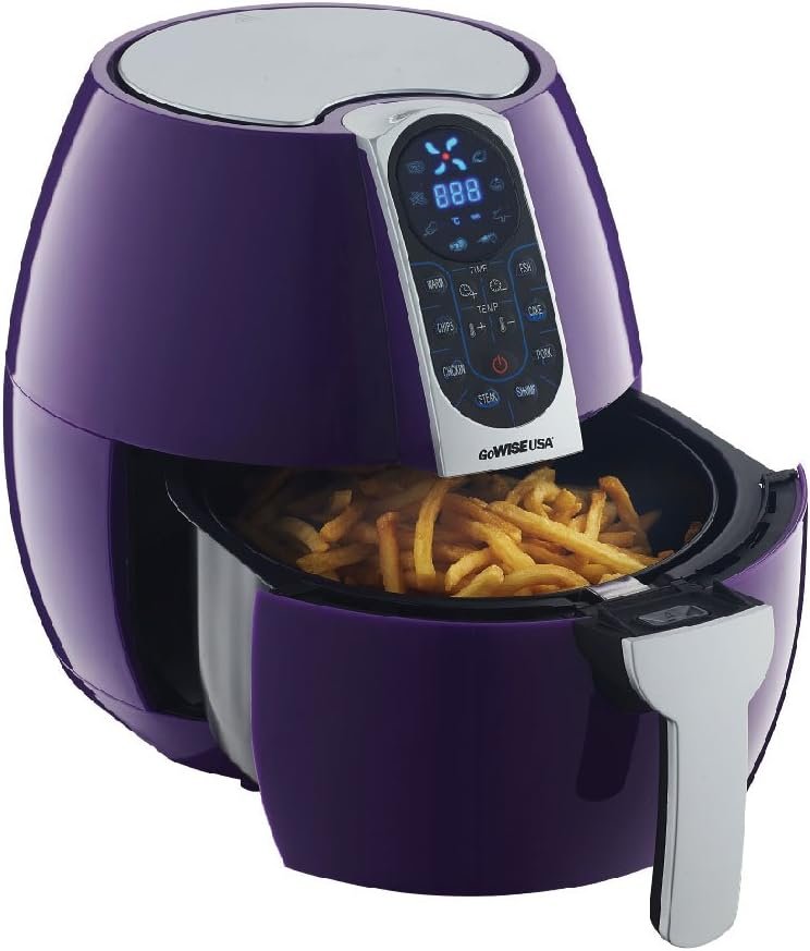 GoWISE USA 3.7-Quart Programmable Air Fryer with 8 Cook Presets, GW22638 - Black GoWISE USA 3.7-Quart Programmable Air Fryer with 8 Cook Presets, GW22638 - Black