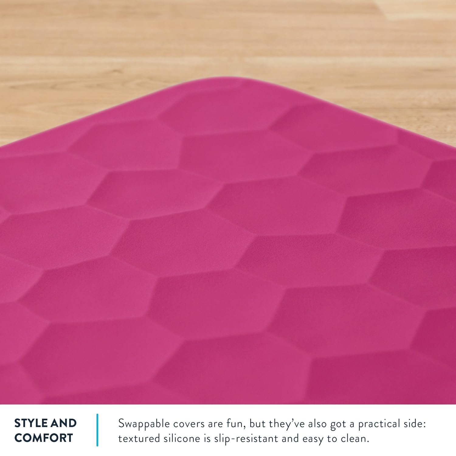 Greater Goods Designer Bathroom Scale with Textured Silicone Cover, Designed in St. Louis, Dark Pink