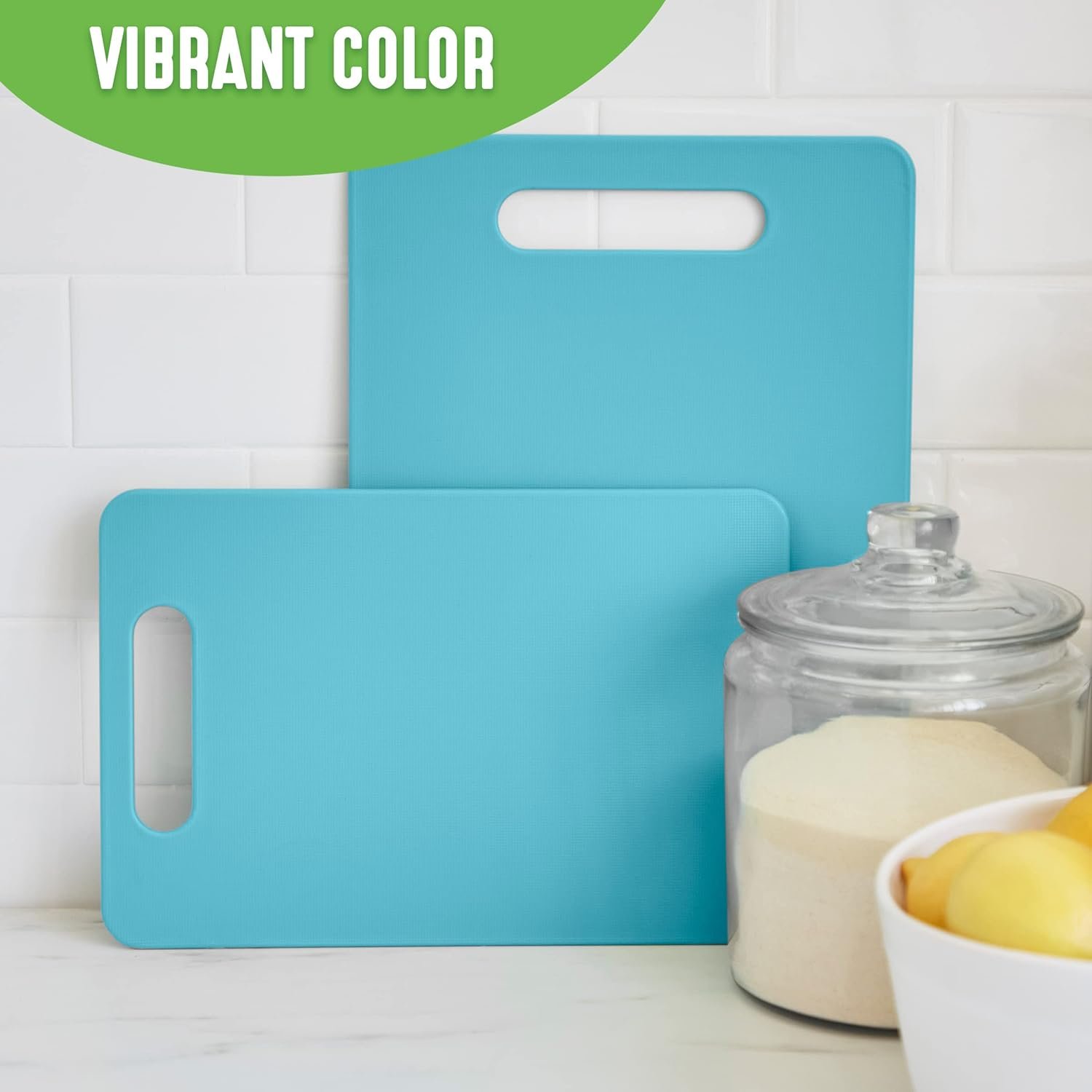 GreenLife 2 Piece Cutting Board Kitchen Set, 8 x 12 and 10 x 14 set, Dishwasher Safe, Extra Durable, Caribbean Blue GreenLife 2 Piece Cutting Board Kitchen Set, 8 x 12 and 10 x 14 set, Dishwasher Safe, Extra Durable, Caribbean Blue