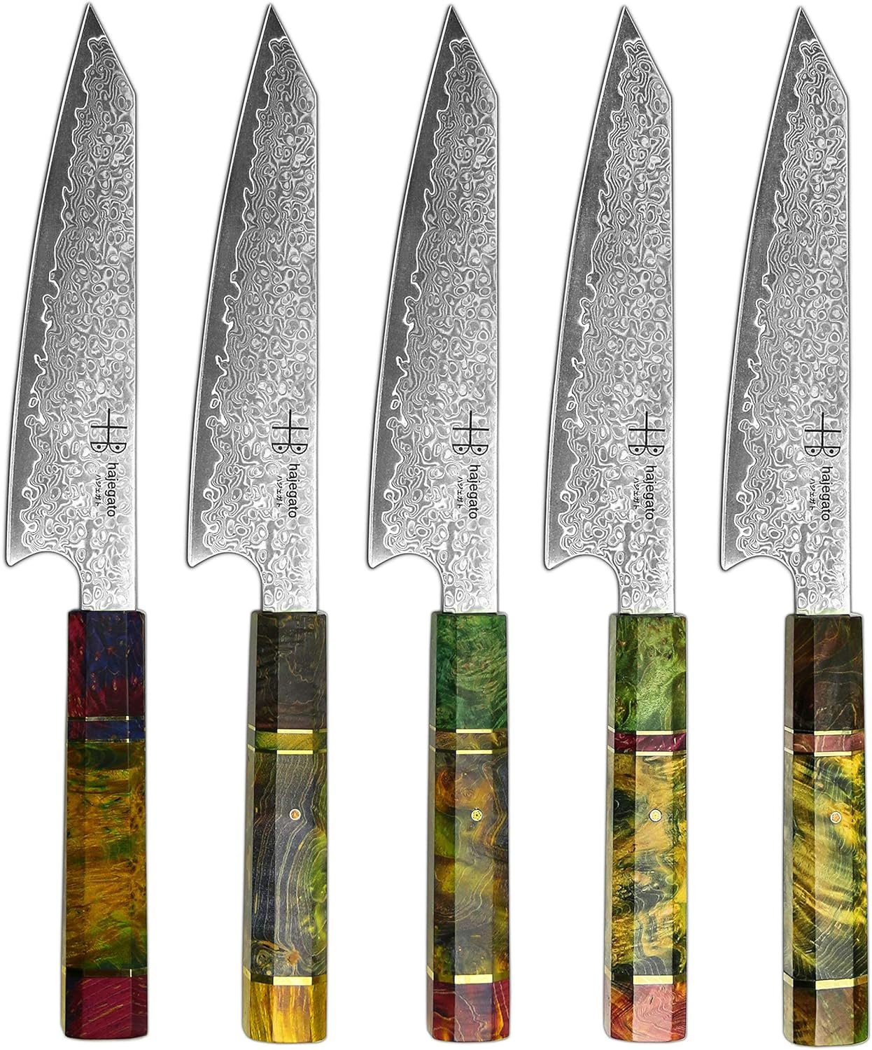hajegato Damascus Chefs Knife Bread Slicer Unique One of Kind Handle Professional 10 Inch Japanese Chefs Kitchen Knife Vg10 67 Layers Damascus Steel Knive - Part of Chef Knife Set