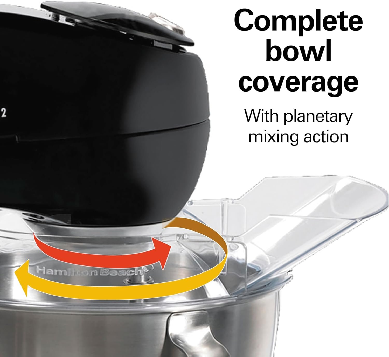 Hamilton Beach All-Metal 12-Speed Electric Stand Mixer, Tilt-Head, 4.5 Quarts, Pouring Shield, Red