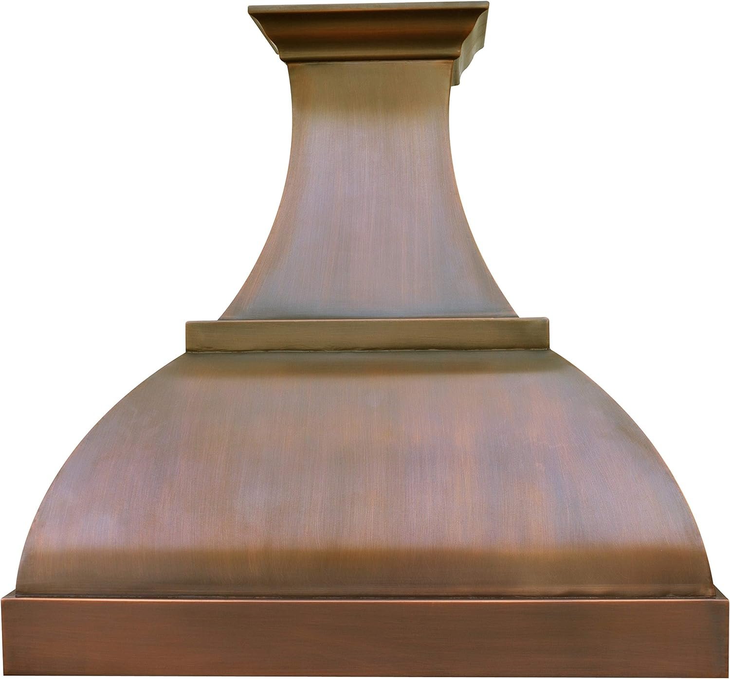 Handcrafted Custom Copper Range Hood with Commercial Grade Hood SUS304 Vent with Liner and Fan Motor, Baffle Filter, High CFM, H1SLOI3639, 36Wx39H, Island Mount Handcrafted Custom Copper Range Hood with Commercial Grade Hood SUS304 Vent with Liner and Fan Motor, Baffle Filter, High CFM, H1SLOI3639, 36Wx39H, Island Mount