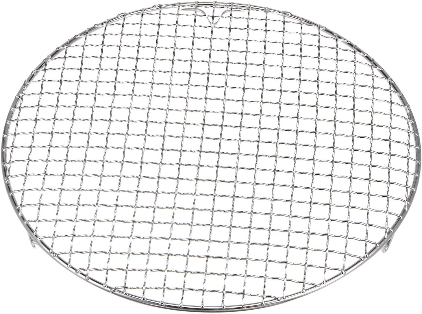 HARFINGTON Round Cooking Rack, 9-inch Stainless Steel Cross Wire Barbecue Grill Net Racks Steaming Cooling Barbecue Rack Cooking Grid Grill Rack with Legs for Cooking Baking Steaming BBQ