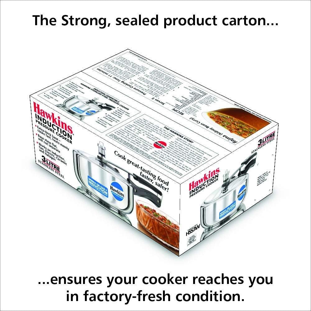 hawkins-hawkins-stainless-steel-induction-compatible-pressure-cooker3-litresilver-hss3w-widemedium - Cooking Appliance World