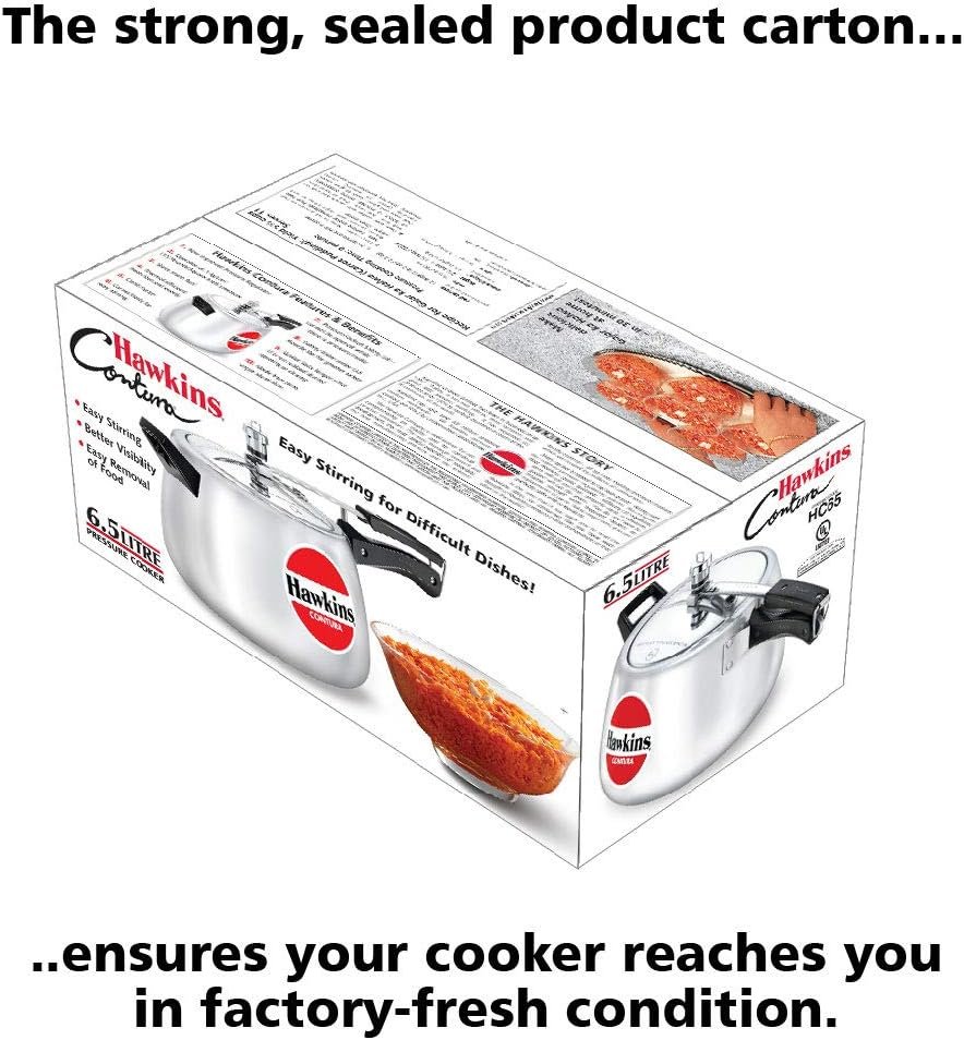 Hawkins HC20 Contura 2-Liter Pressure Cooker, Small, Aluminum