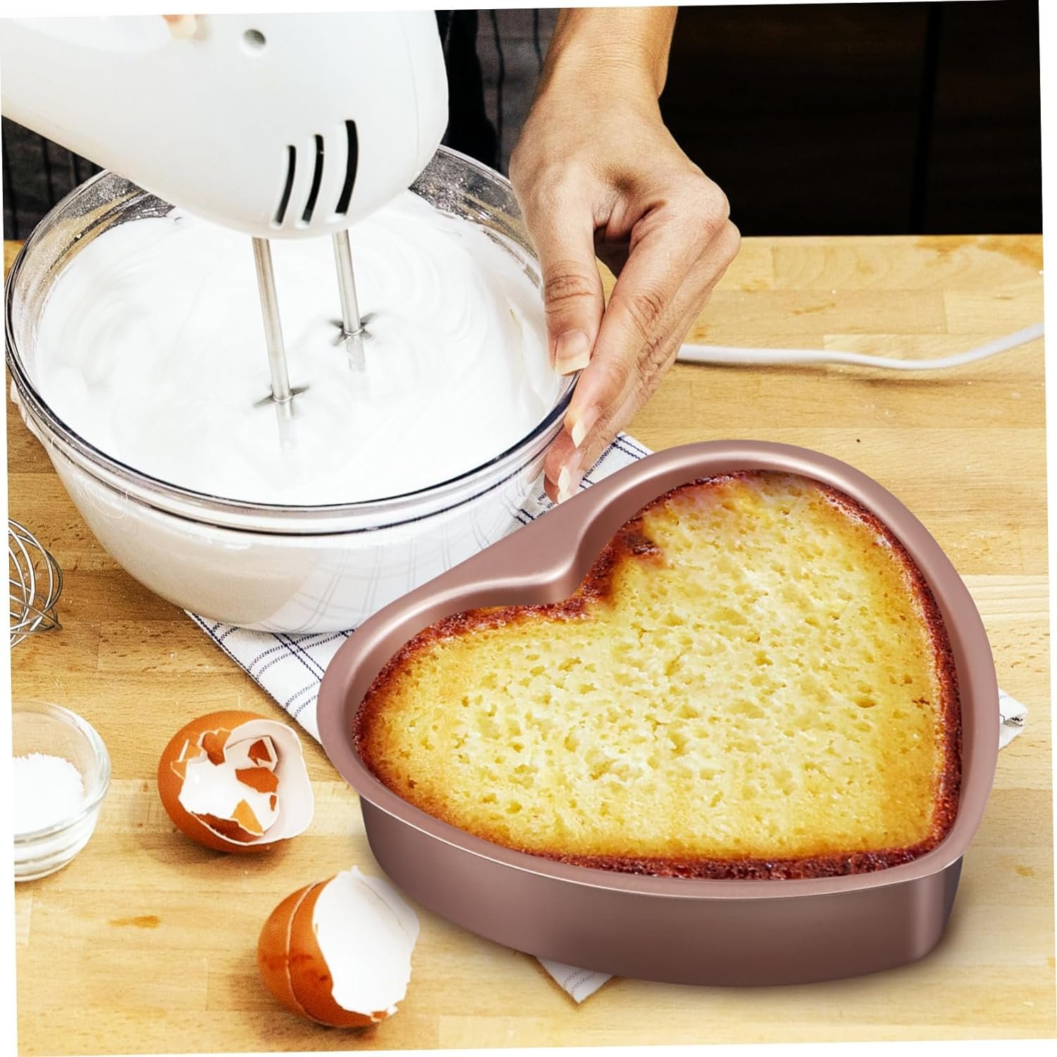 Heart Cake Mold Heart Cake Pan Cake Tins for Baking Heart Shape Cake Pan Baking Dishes for Oven Grill Pan Cheesecake Cake Molds Aluminum Alloy Heart-shaped Cake Machine