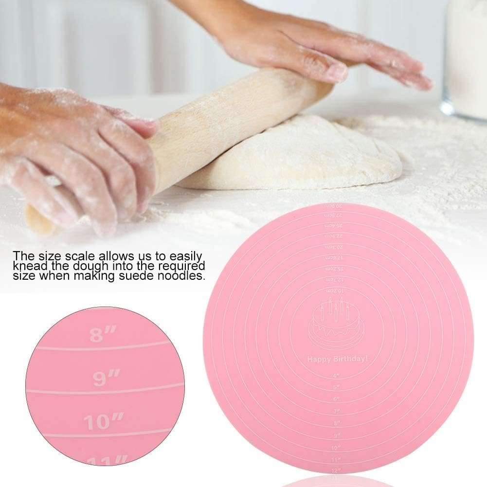 Heat Resistant Silicone Baking Mat with Measurements, Non Stick Pastry Mat for Rolling Dough, Easy to, Durable Safe, Multipurpose Usage