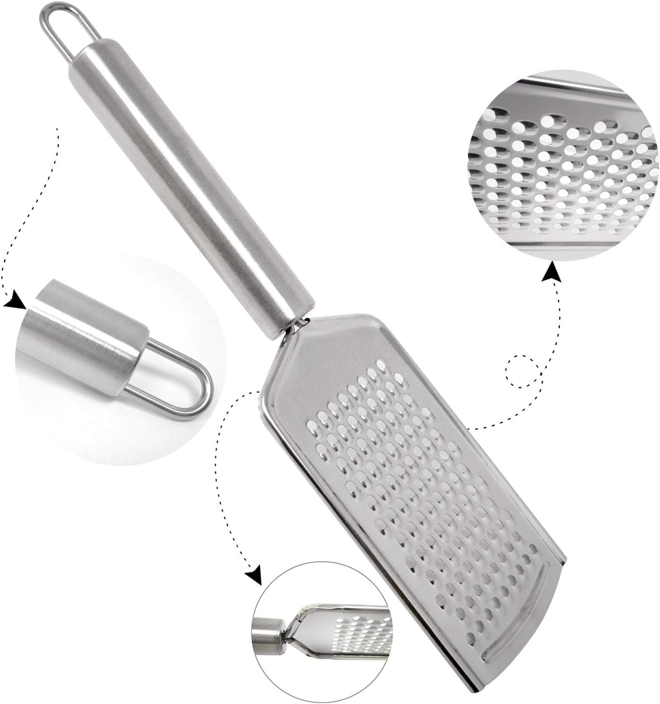Heavy Duty Cheese Graters for Kitchen Stainless Steel Handheld, Metal Lemon Zester Grater With Handle For Cheese, Chocolate, Spices, Kitchen Gadgets And Tools, Soft Grip Stainless Steel Handle Heavy Duty Cheese Graters for Kitchen Stainless Steel Handheld, Metal Lemon Zester Grater With Handle For Cheese, Chocolate, Spices, Kitchen Gadgets And Tools, Soft Grip Stainless Steel Handle