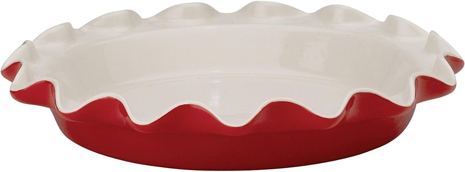 HIC Kitchen Rose Levy Beranbaum’s Perfect Pie Plate, Ceramic, Rose, 10.75-Inches