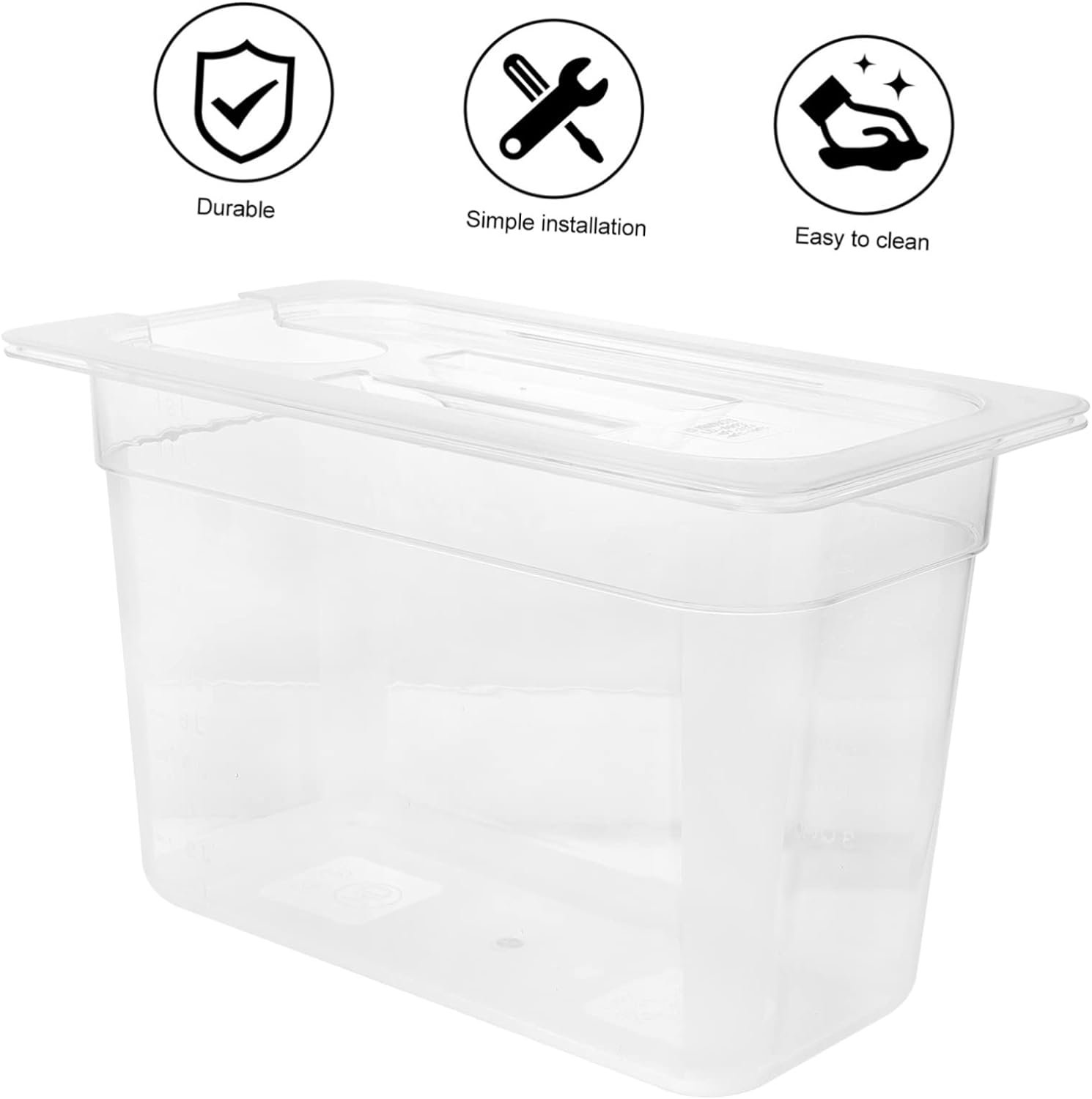 HOLIDYOYO 1 Pc Slow Cooker Container Storage Clear Plastic Organizer Bins Vacuum Container Square Plastic Plates Vacuum Seal Container Vide Noir Cooking Pot Fruit Food Grade Pc