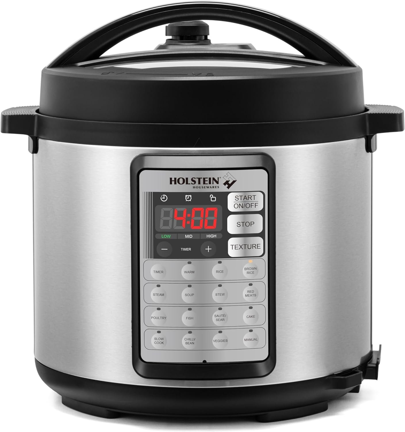Holstein Housewares 6.3 Quart Digital Multi Cooker - 7-in-1 Functions, Stylish Black Stainless Steel, Effortless Versatility for Gourmet Cooking at Home. Holstein Housewares 6.3 Quart Digital Multi Cooker - 7-in-1 Functions, Stylish Black Stainless Steel, Effortless Versatility for Gourmet Cooking at Home.